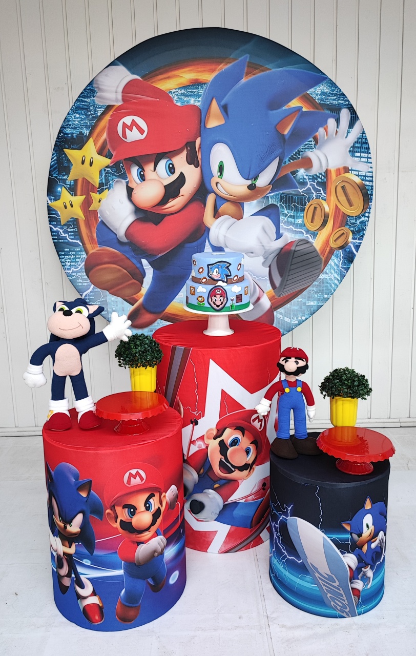 Kit Super Mario E Sonic ( Opçao 2) - Elisete Festas Kit Pegue e Monte