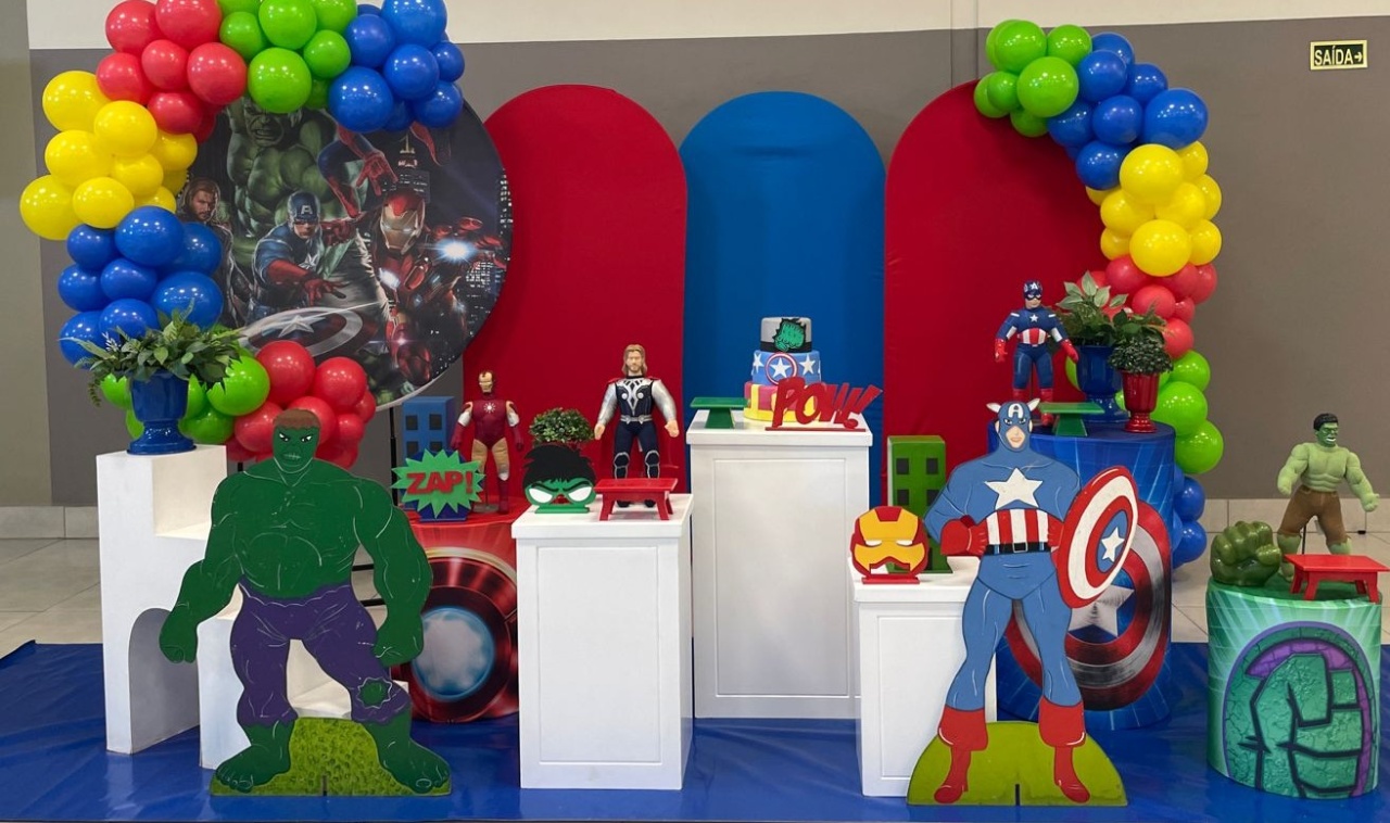 Montagem Vingadores  - Elisete Festas Kit Pegue e Monte
