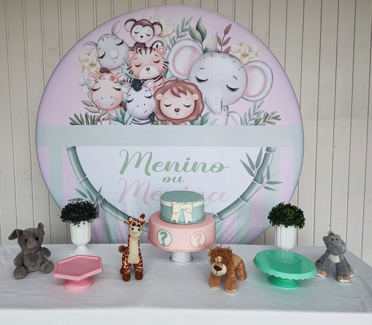 Kit Chá Revelação Safari Opção 1 - Elisete Festas Kit Pegue e Monte