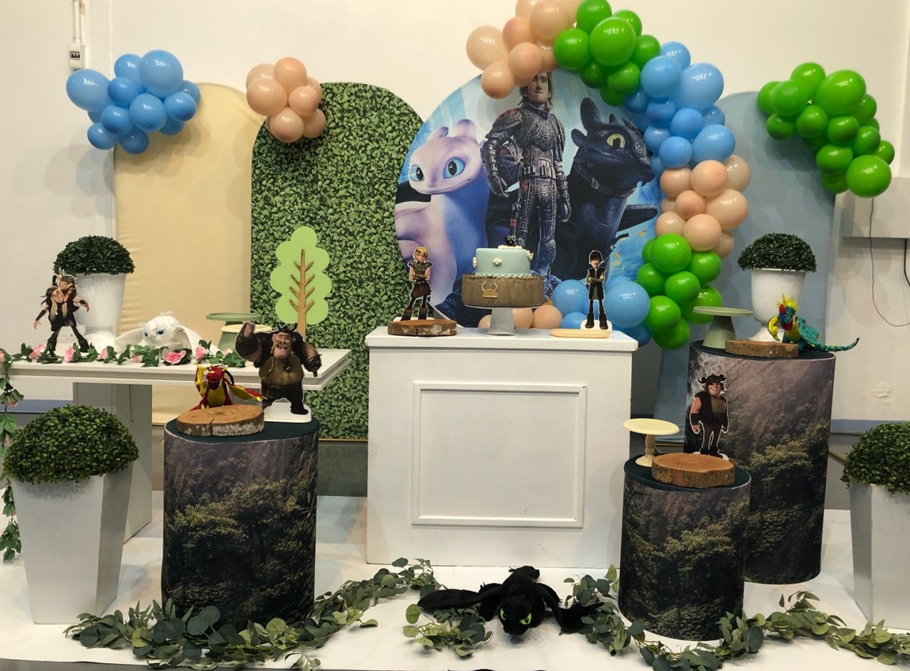 Montagem Como Treinar O Seu Dragão 2 - Elisete Festas Kit Pegue e Monte