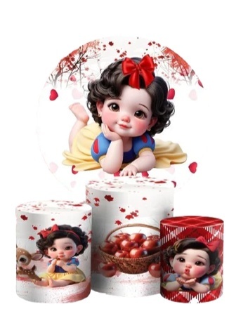Kit Branca de Neve Cute 2 - Opção 2 - Elisete Festas Kit Pegue e Monte