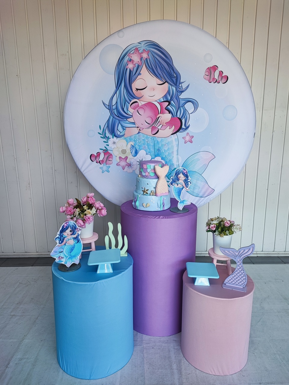 Kit Sereia Boneca Opçao 2 - Elisete Festas Kit Pegue e Monte