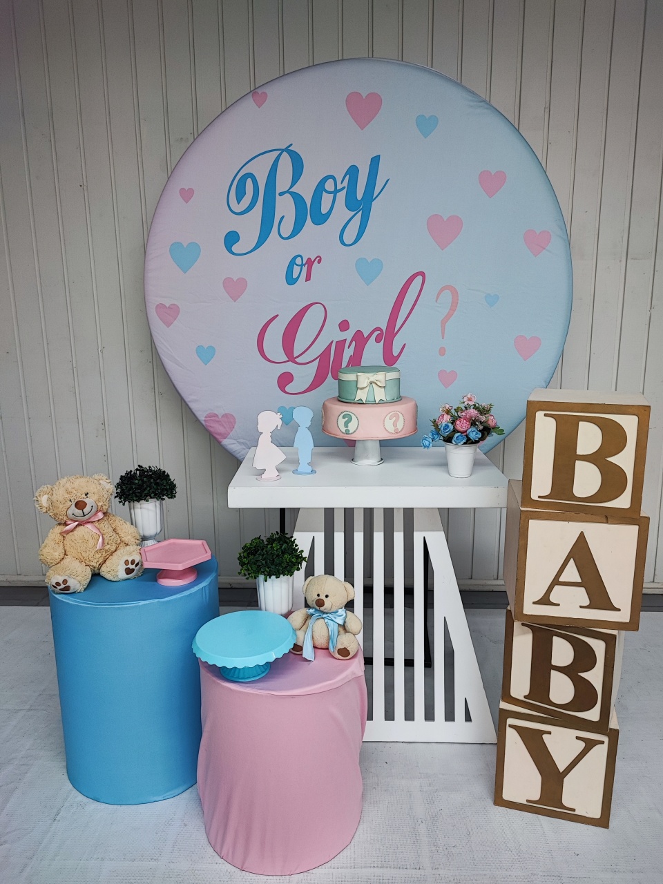 Kit Chá Revelação Boy E Gril Opção Plus 3 - Elisete Festas Kit Pegue e Monte
