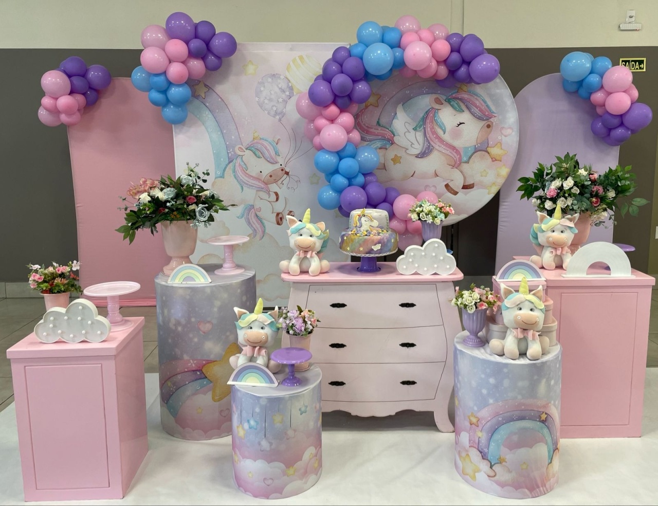 Montagem Unicornio  - Elisete Festas Kit Pegue e Monte