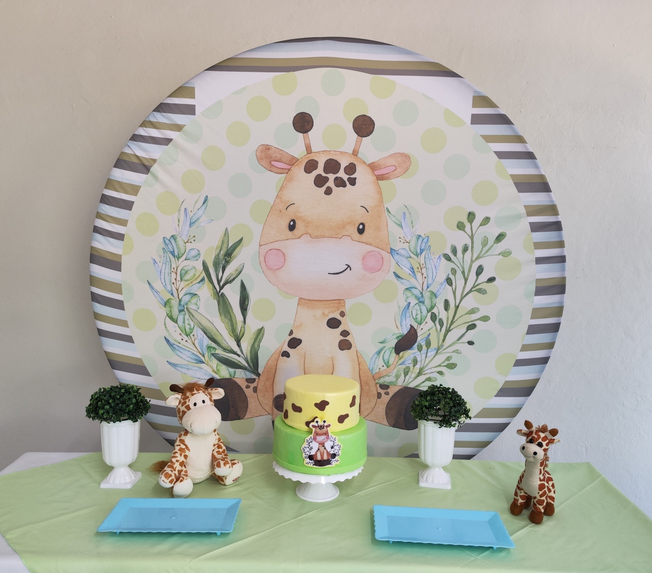 Kit Girafa  Menino Opção 1 - Elisete Festas Kit Pegue e Monte