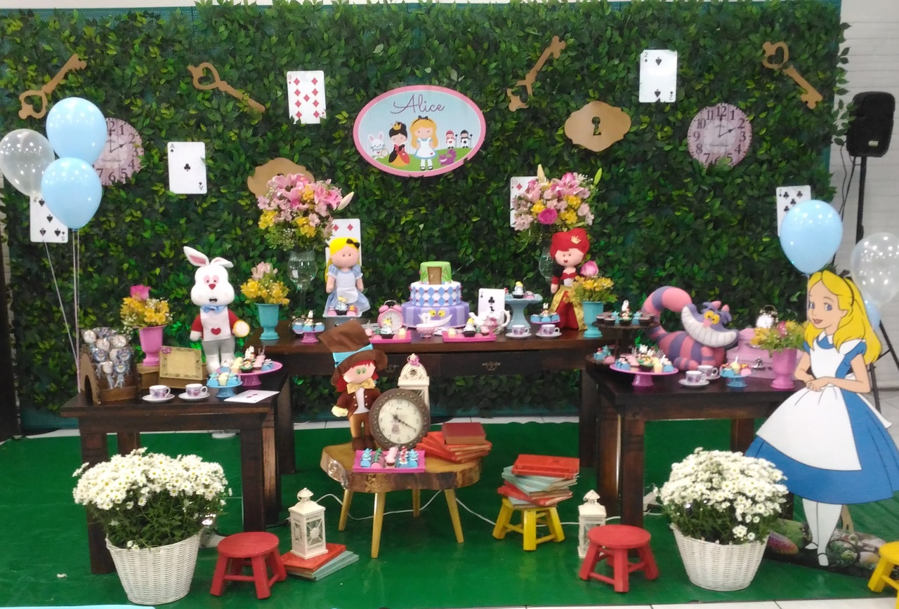 Montagem Alice No Pais das Maravilhas 5 - Elisete Festas Kit Pegue e Monte