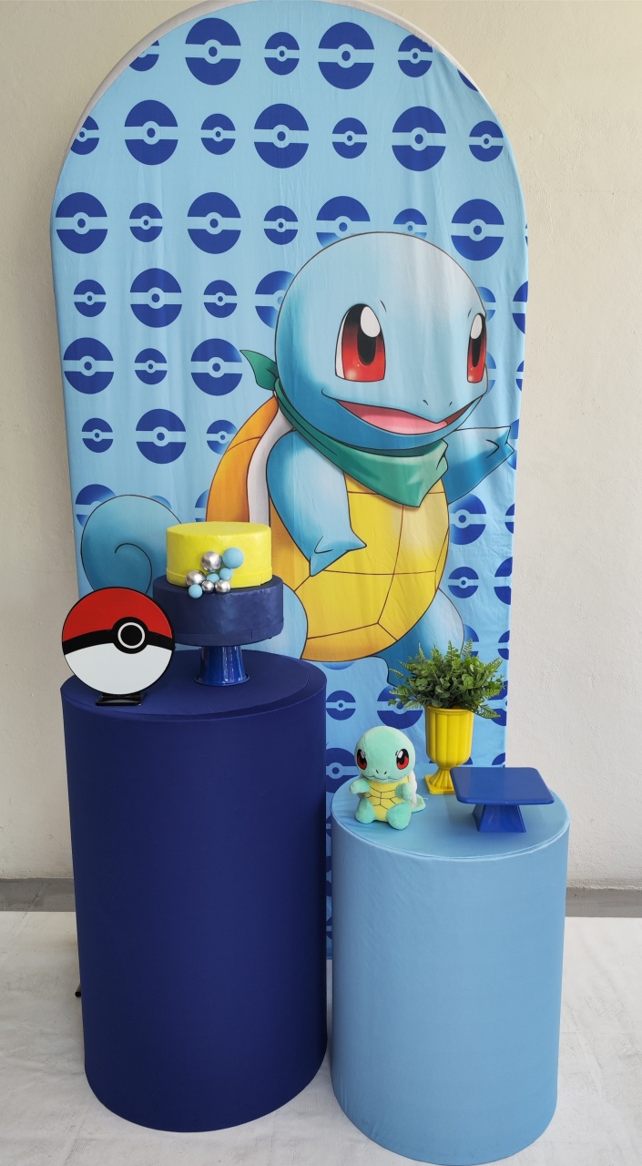 Kit Pokémon Modelo 3 Azul Casadinho - Elisete Festas Kit Pegue e Monte