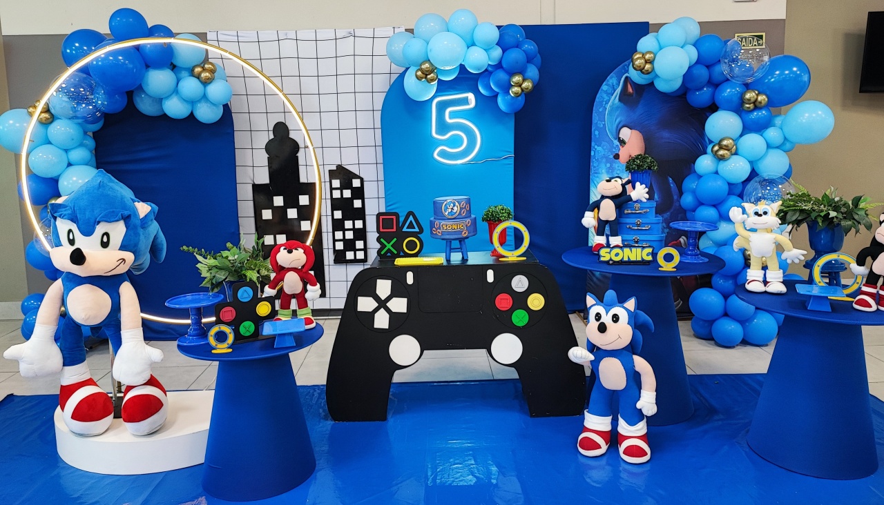 Montagem Sonic - Elisete Festas Kit Pegue e Monte
