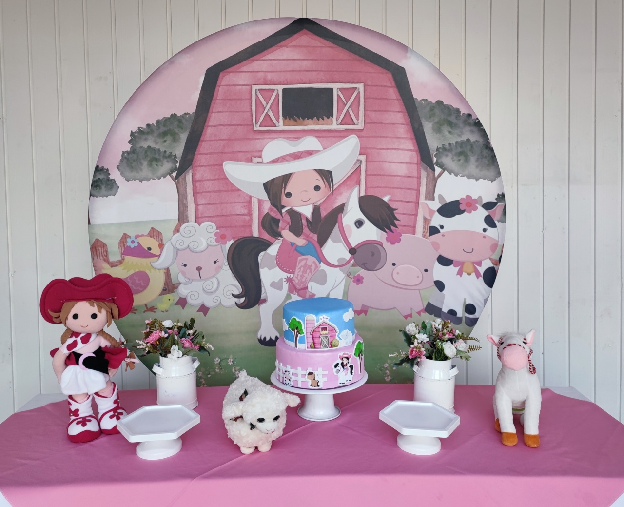 Kit Fazendinha Menina Cawboy  Opçao 1 - Elisete Festas Kit Pegue e Monte