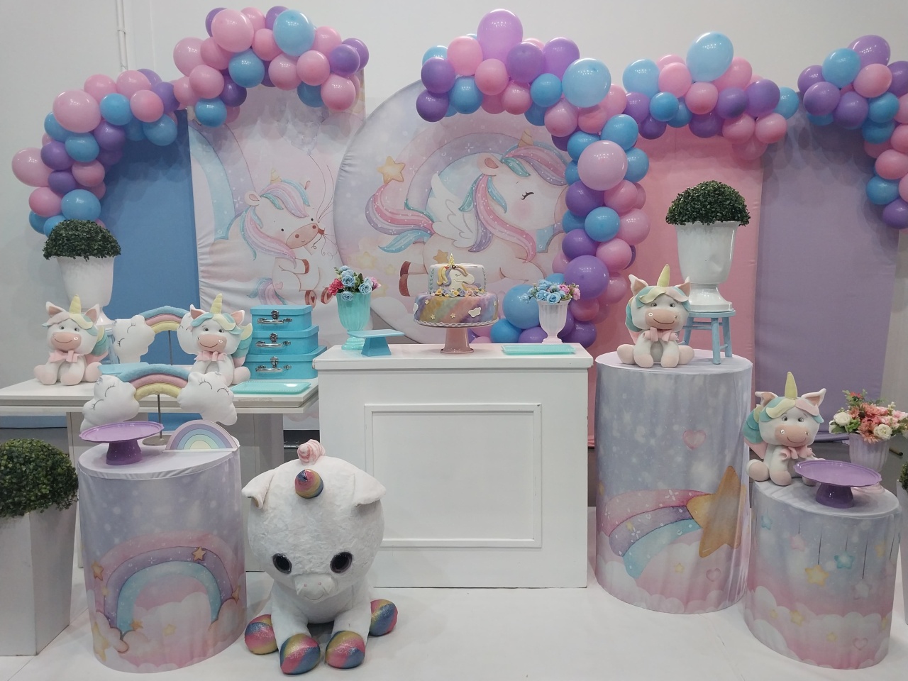 Montagem  Unicornio  (2) - Elisete Festas Kit Pegue e Monte