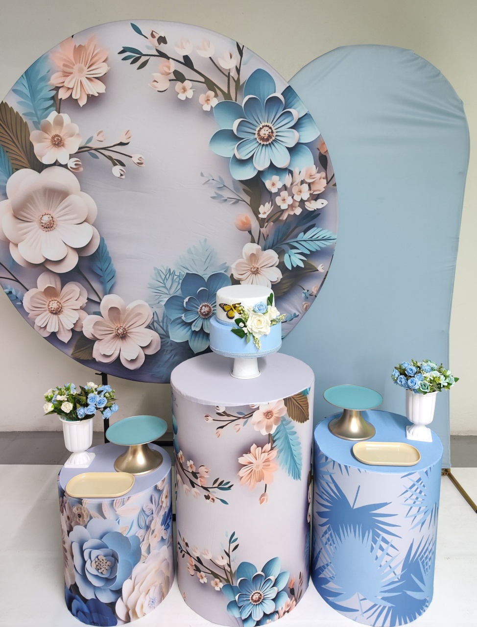 Kit Adulto Flor Azul Realista Opção Plus  - Elisete Festas Kit Pegue e Monte