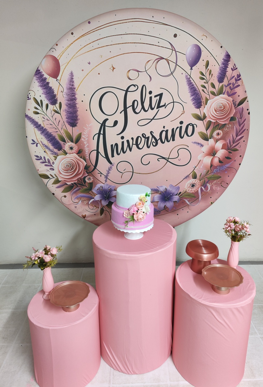 Kit Feliz Aniversário Flores Opção 2 - Elisete Festas Kit Pegue e Monte