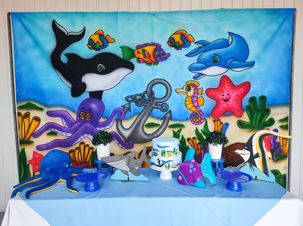 Kit Fundo Do Mar Retangular - Elisete Festas Kit Pegue e Monte