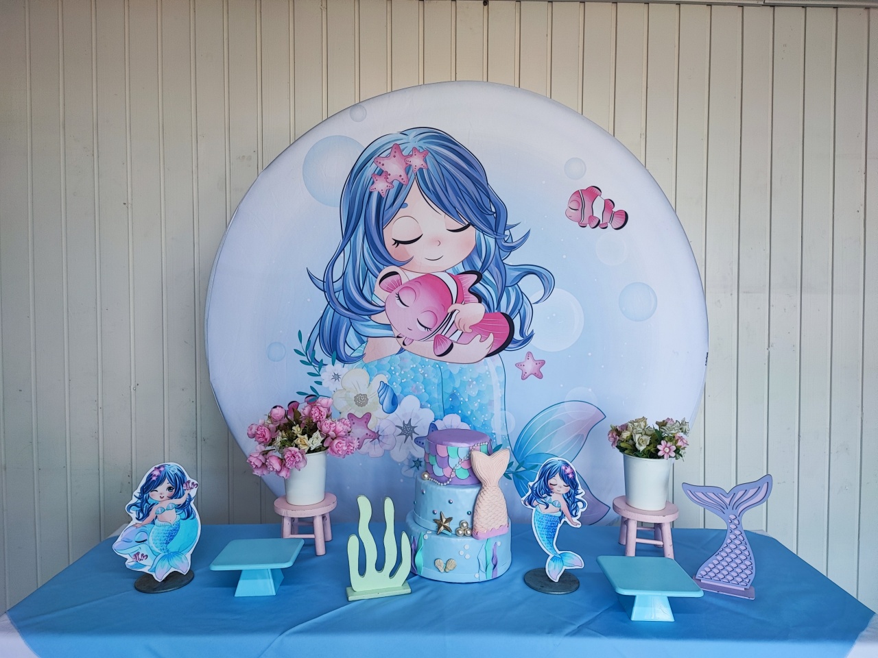 Kit Sereia Boneca  Opçao 1 - Elisete Festas Kit Pegue e Monte