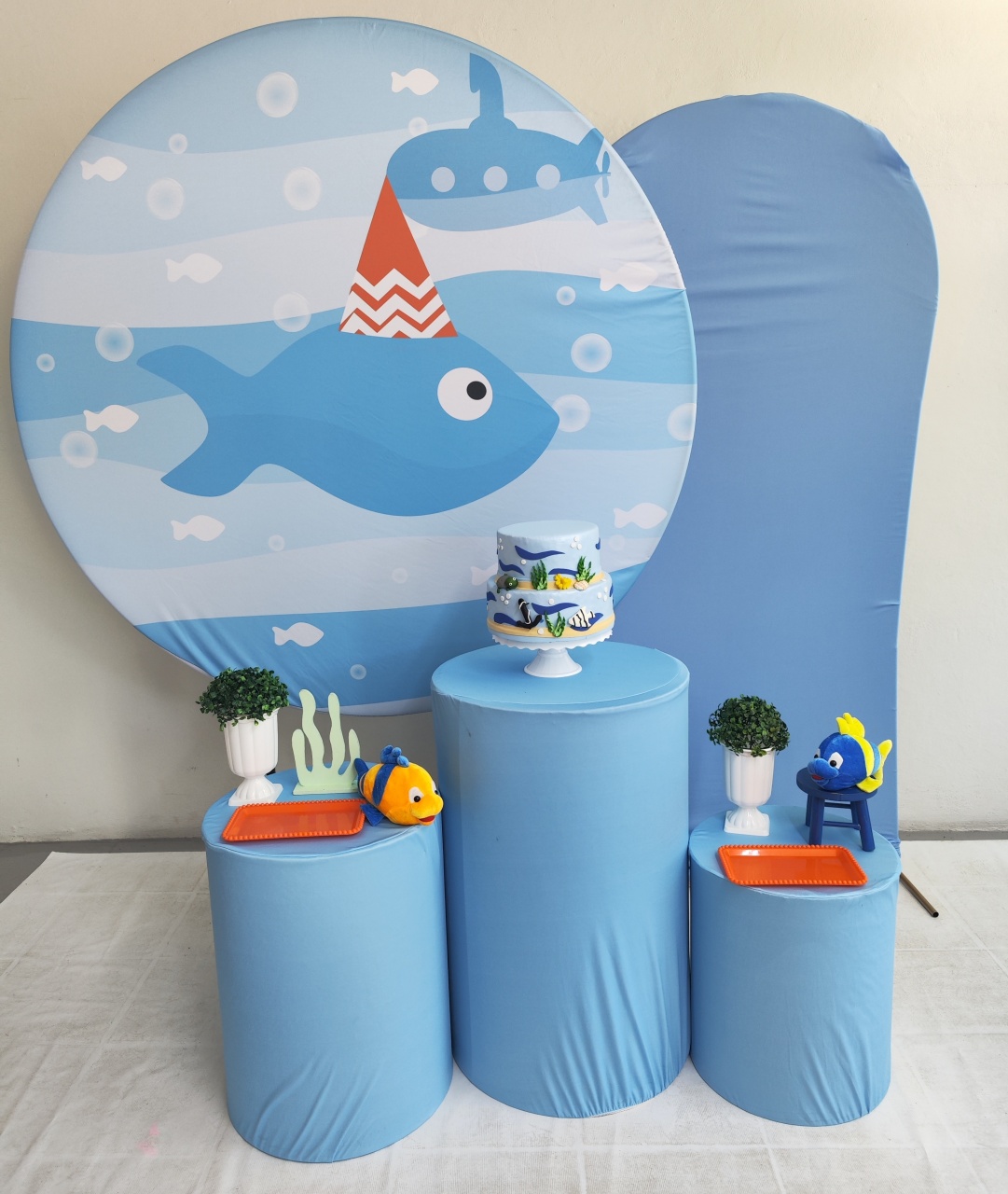 Kit Fundo Do Mar/Peixinho Opção Plus  - Elisete Festas Kit Pegue e Monte