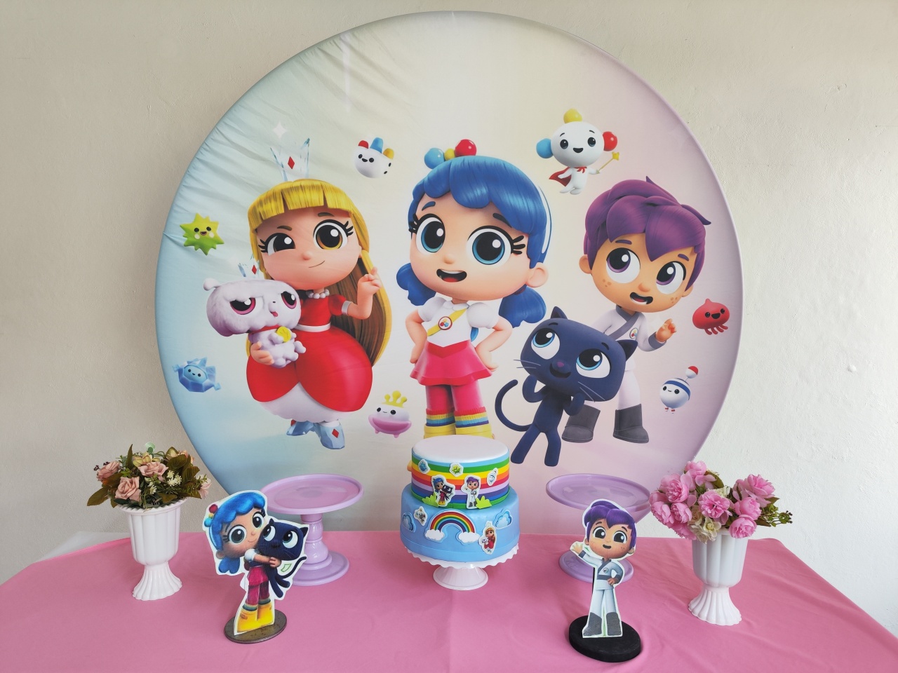 Kit Vera  E O Reino Arco Iris  (Opção 1 ) - Elisete Festas Kit Pegue e Monte