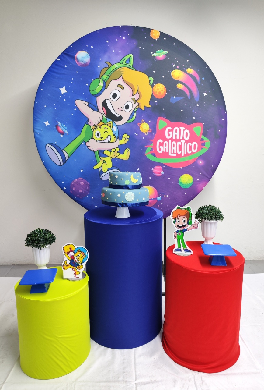 Kit Gato Galáctico Opção 2 - Elisete Festas Kit Pegue e Monte
