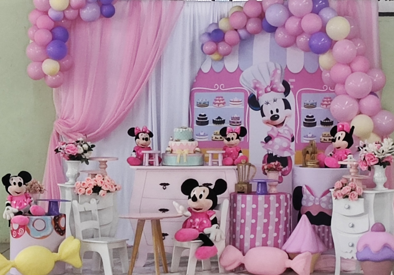 Montagem Mine Rosa Confeiteira  4 - Elisete Festas Kit Pegue e Monte