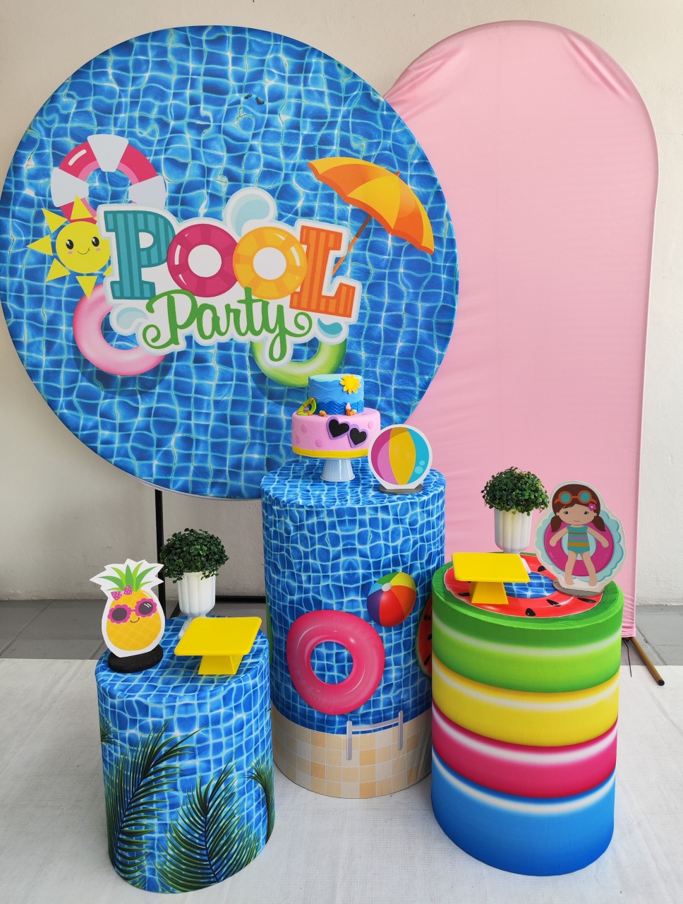 Kit Pool Party Menina Opção Plus  - Elisete Festas Kit Pegue e Monte
