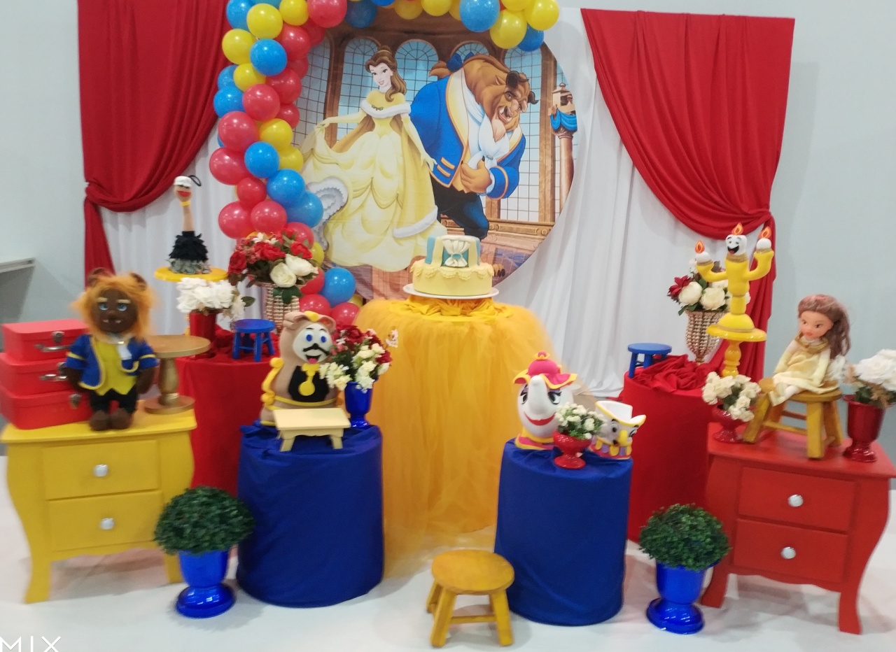 Montagem  Bela E A Fera - Elisete Festas Kit Pegue e Monte