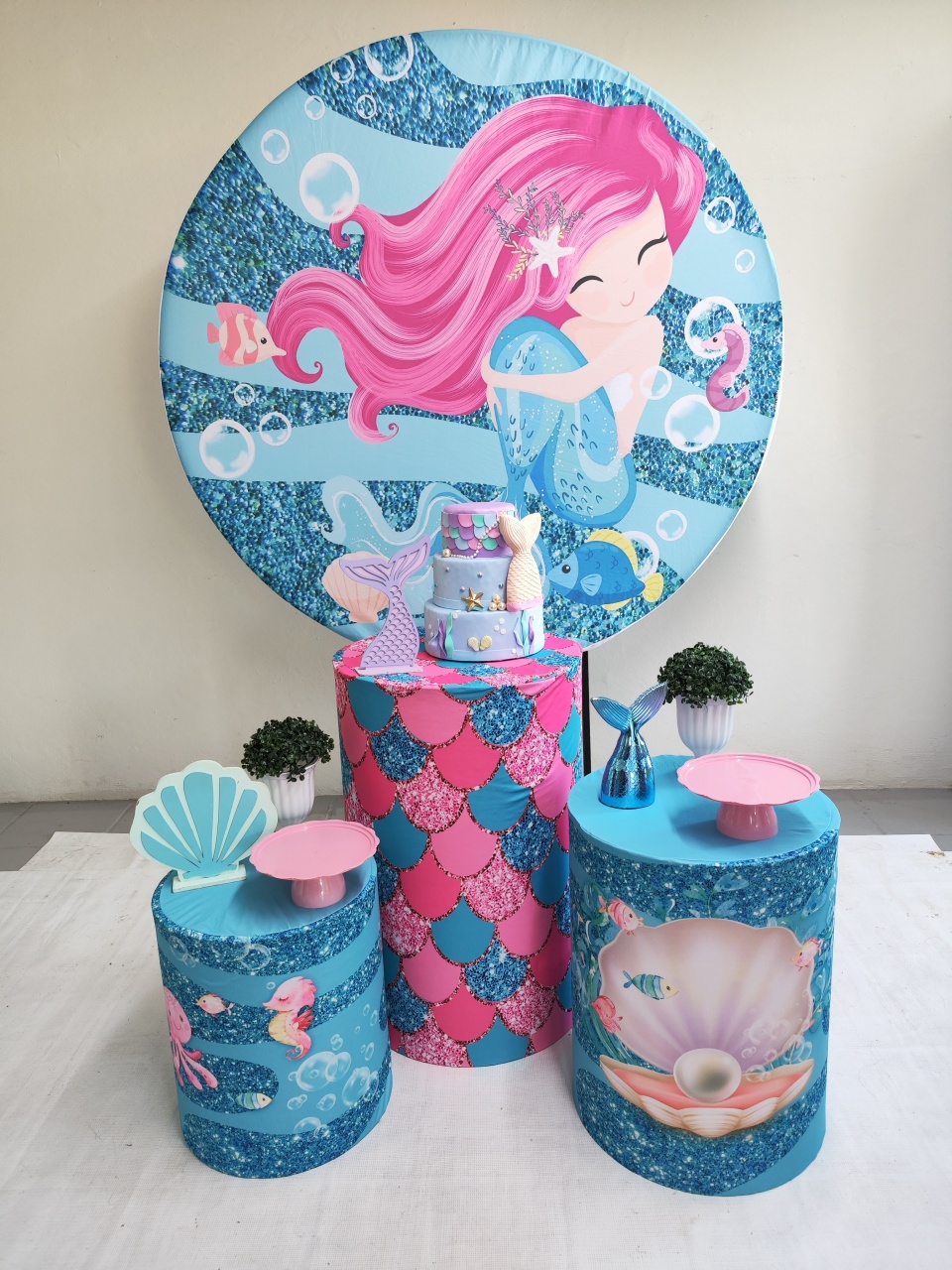 Kit Sereia Menina Opção 2 - Elisete Festas Kit Pegue e Monte