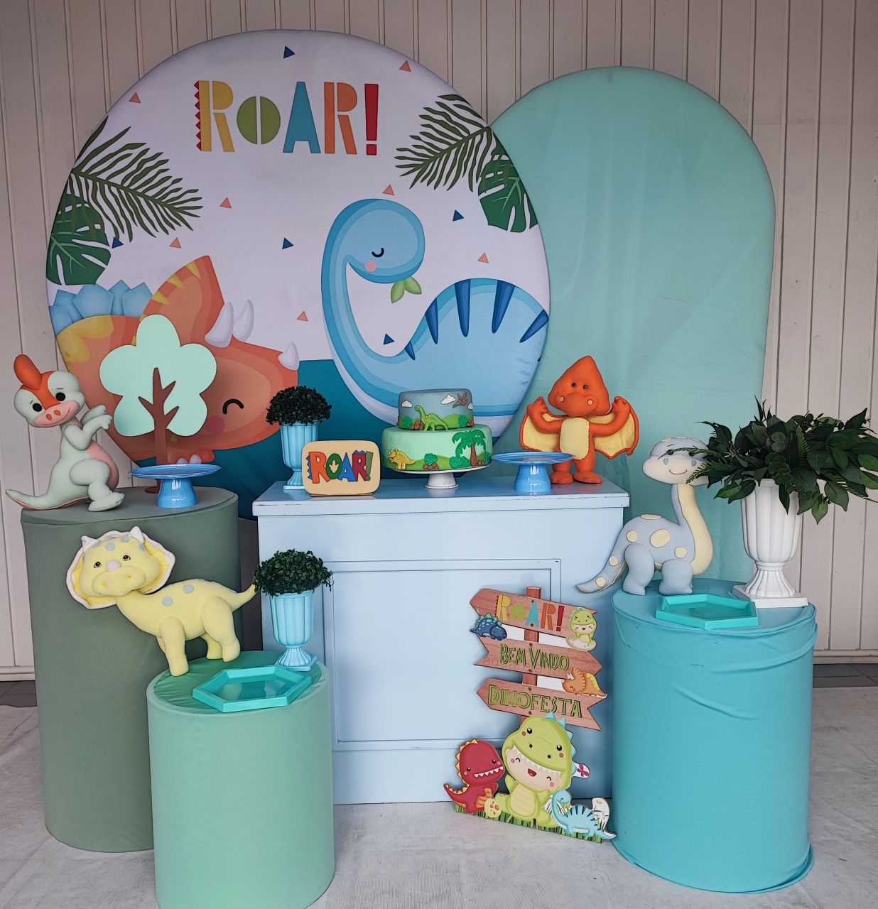 Kit Dino Baby - Opção Plus  - Elisete Festas Kit Pegue e Monte