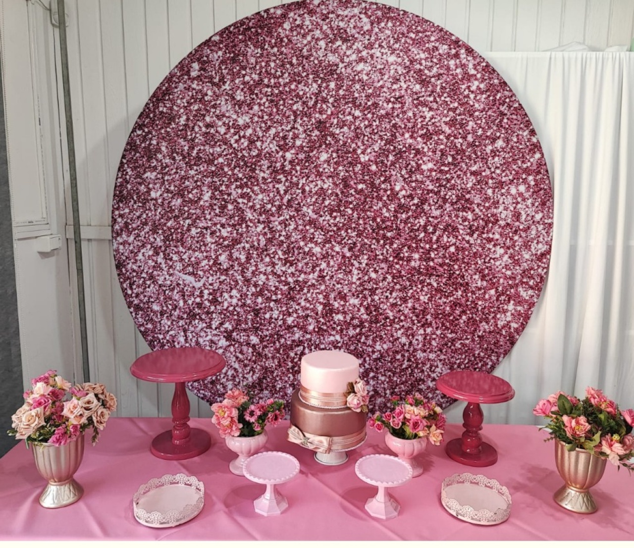 Kit Adulto Gliter Rosa ( Opçao 1) - Elisete Festas Kit Pegue e Monte