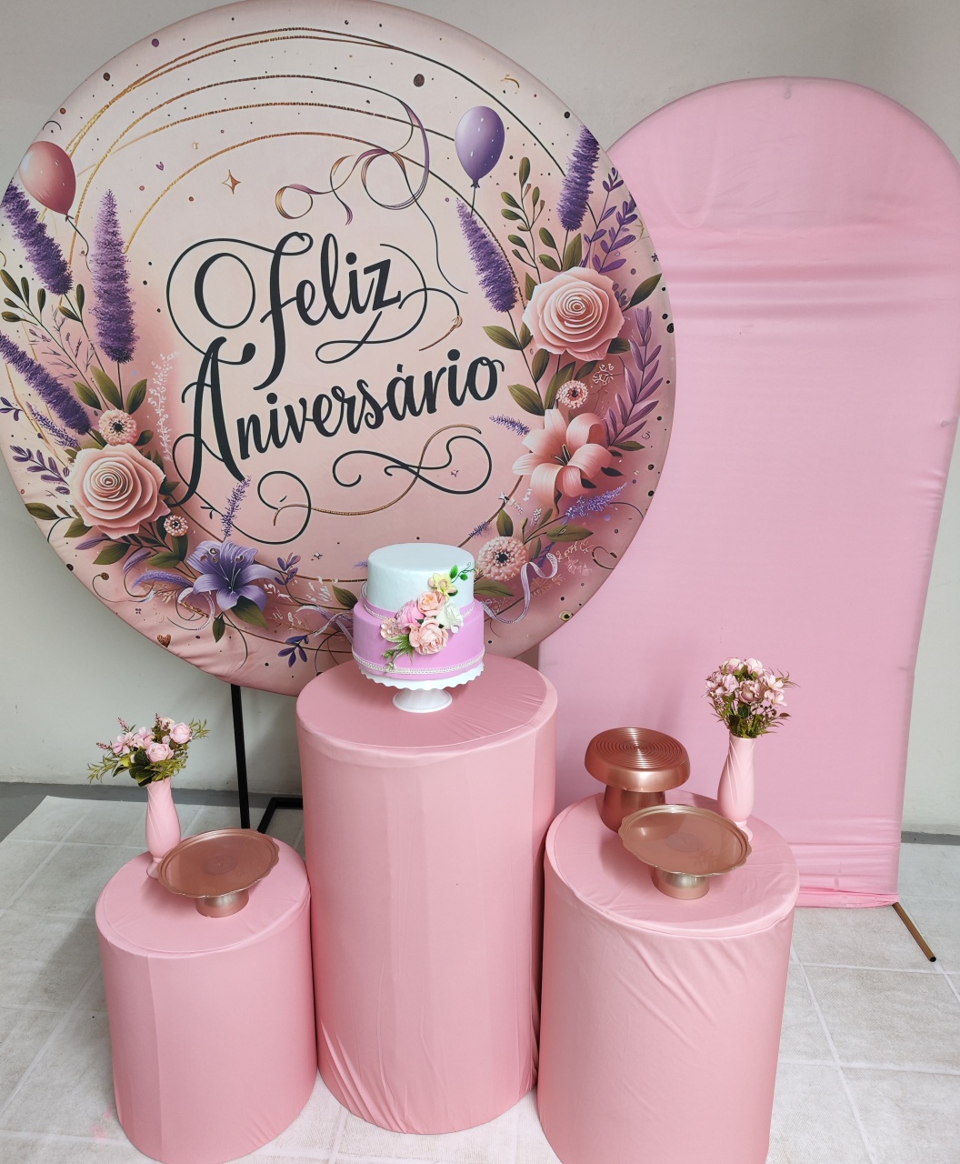 Kit Feliz Aniversário Flores Opção Plus - Elisete Festas Kit Pegue e Monte