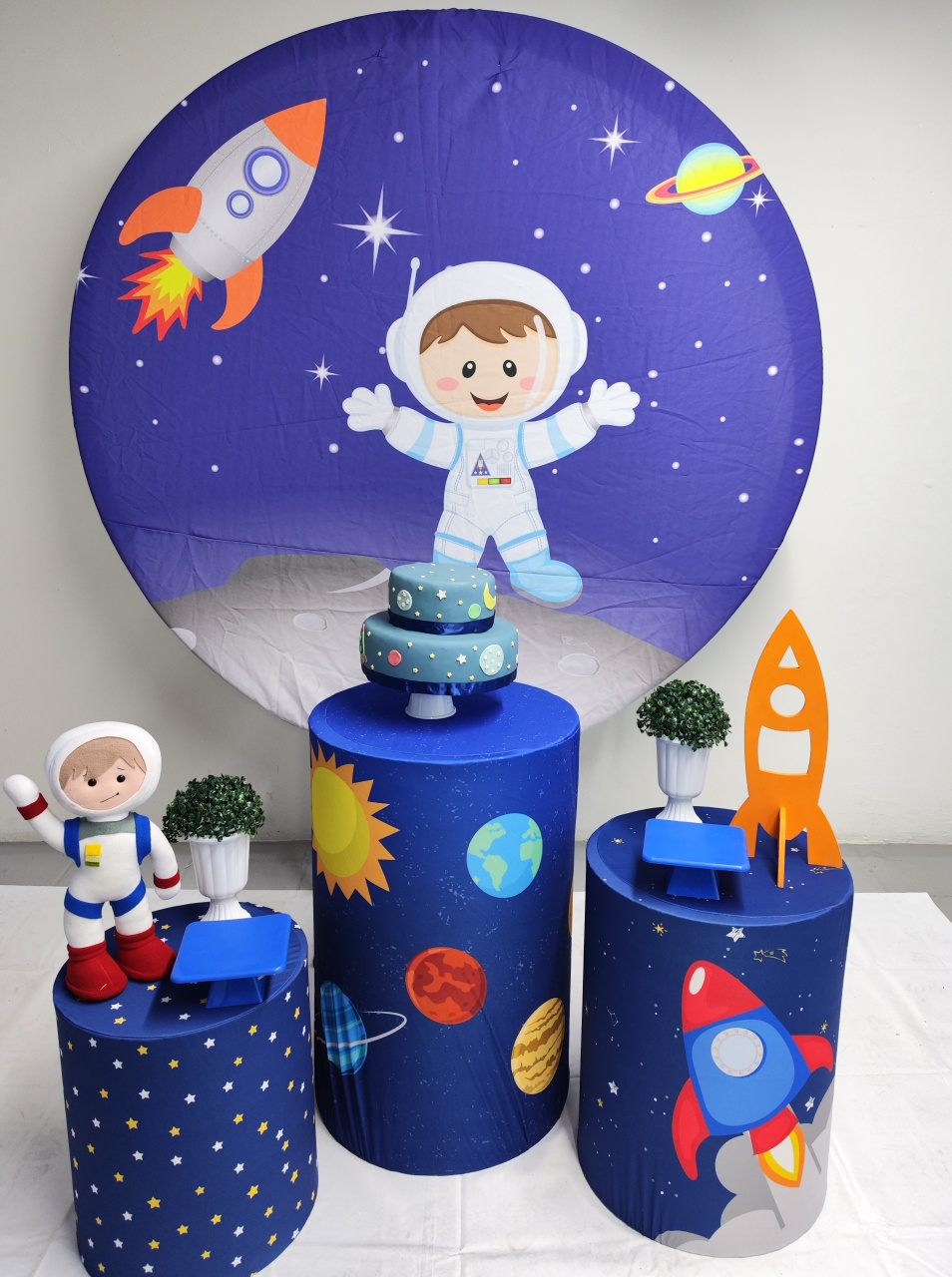 Kit Astronauta Menino Opção 2 - Elisete Festas Kit Pegue e Monte