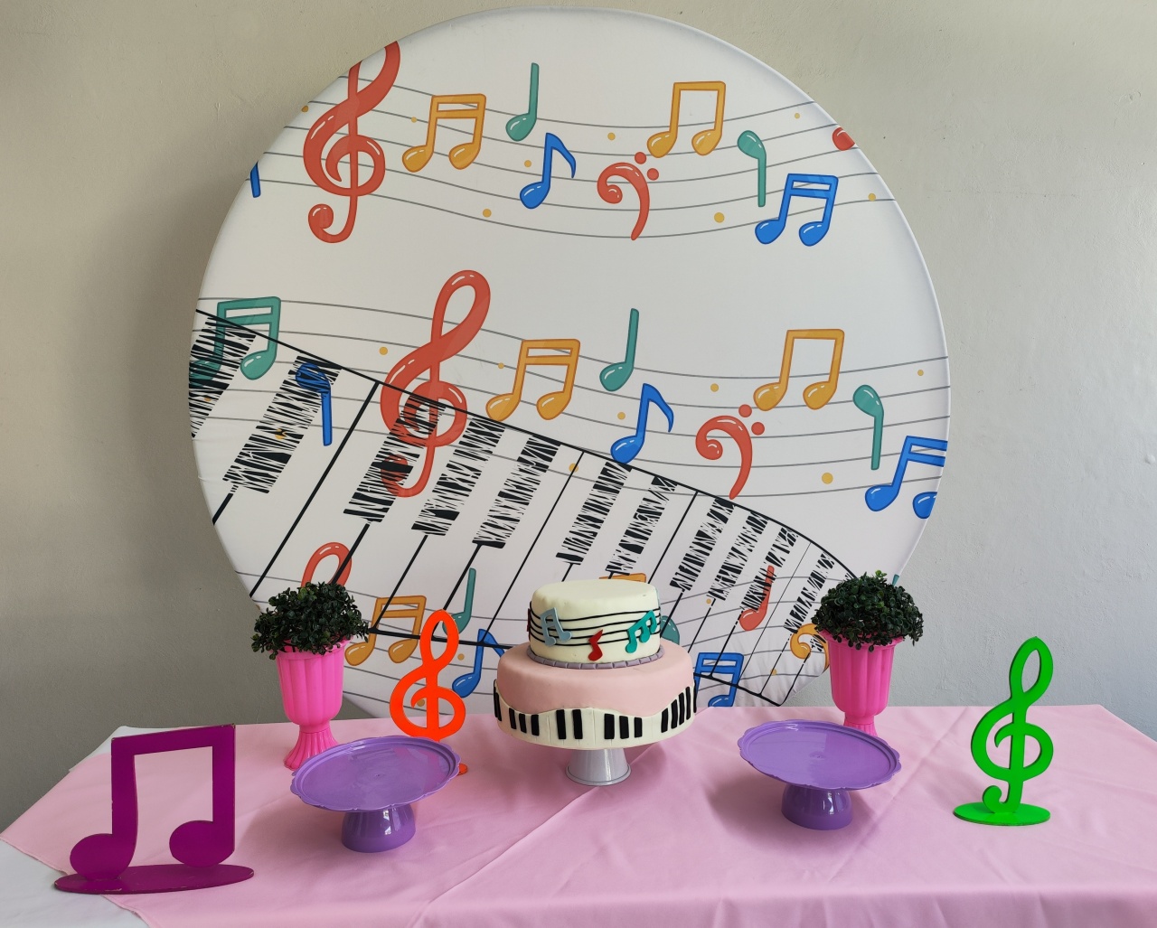 Kit Nota Musical Menina Opção 1 - Elisete Festas Kit Pegue e Monte