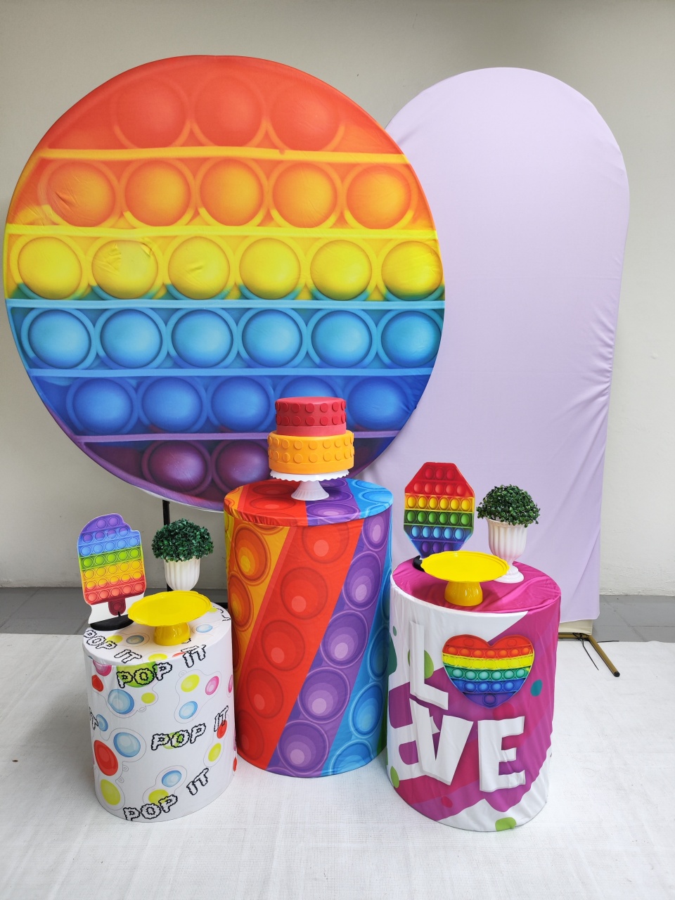 Kit Pop It Tom  Escuro  Opção Plus  - Elisete Festas Kit Pegue e Monte