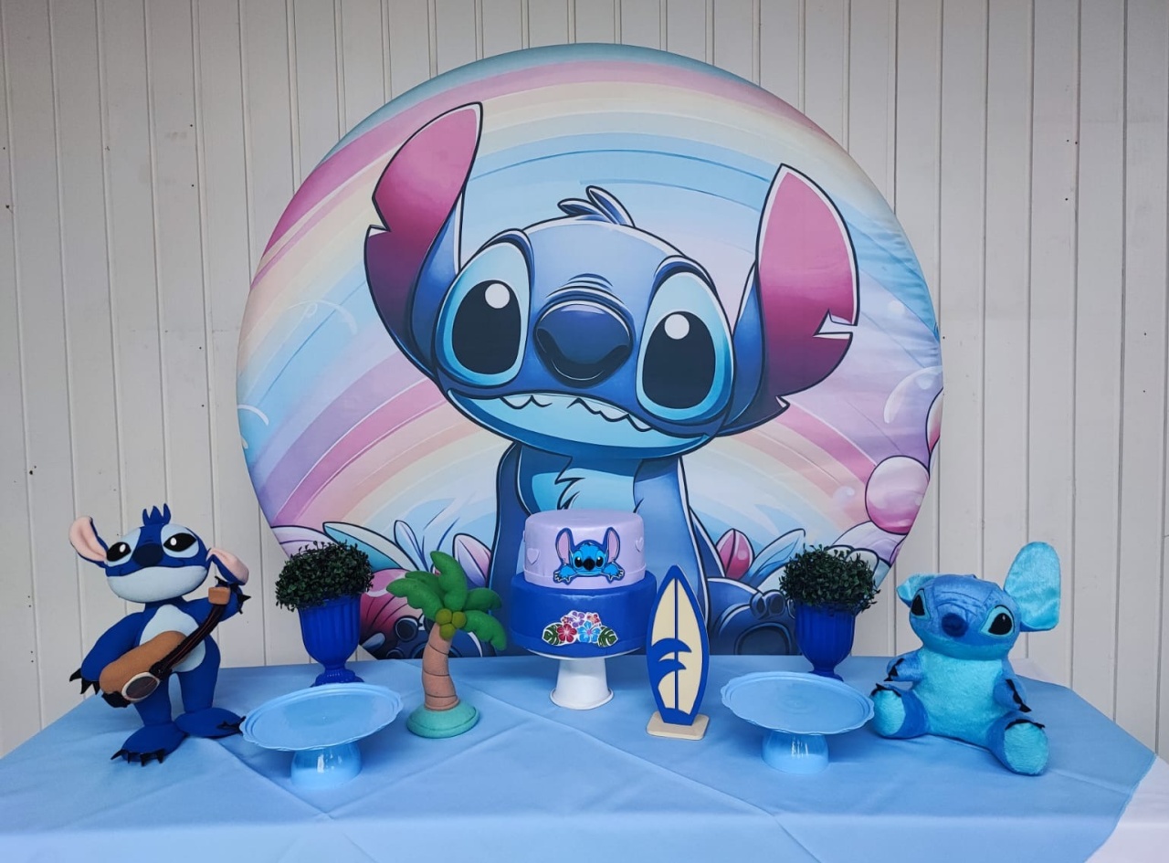 Kit Stitch Colorido - Opção 1 - Elisete Festas Kit Pegue e Monte