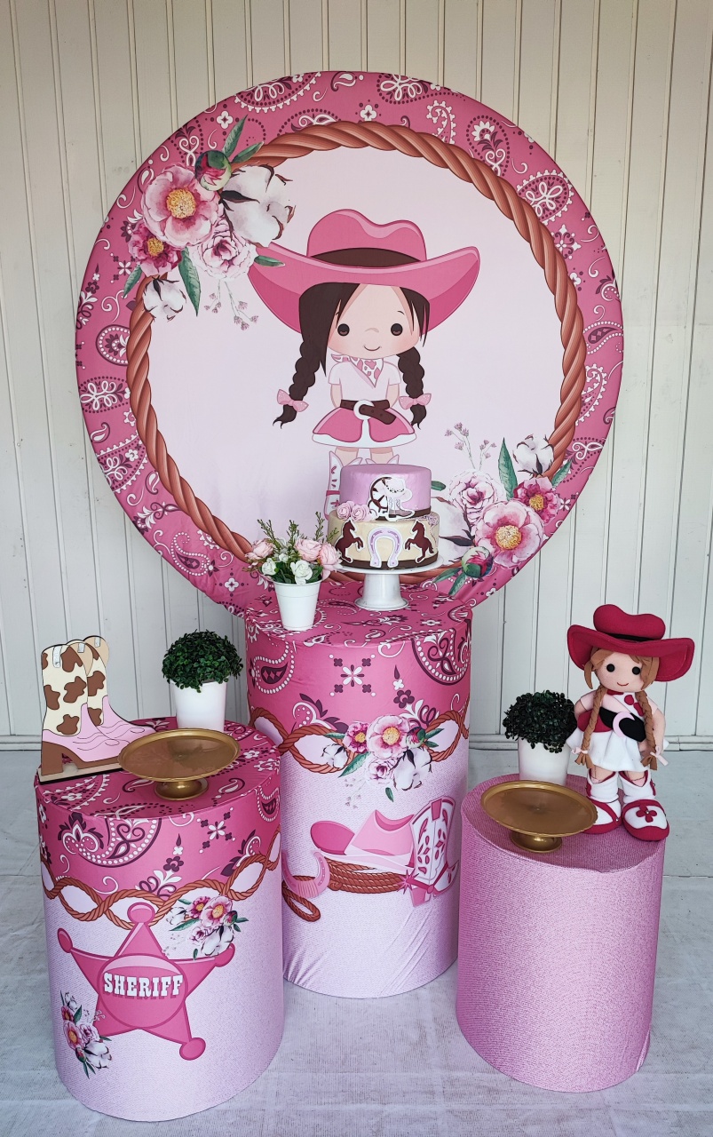 Kit  Fazendinha Menina Cawtry Opção 2 - Elisete Festas Kit Pegue e Monte