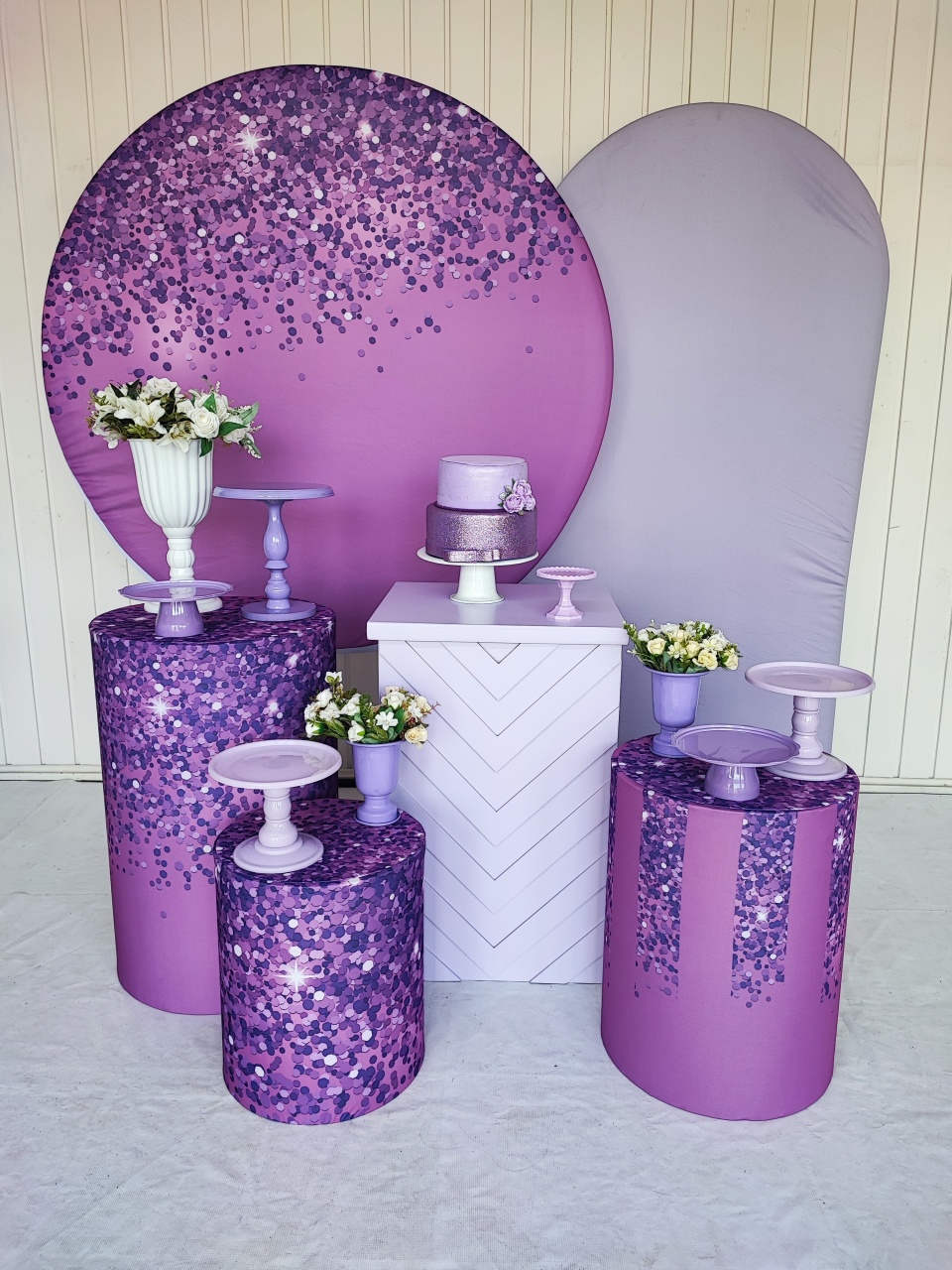 Kit Glitter  Lilás Plus - Elisete Festas Kit Pegue e Monte