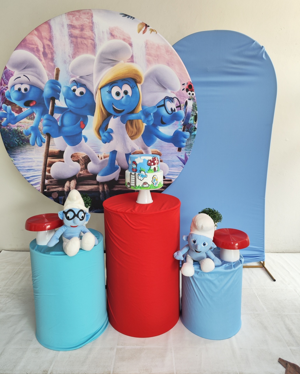 Kit Smurf Opção Plus  - Elisete Festas Kit Pegue e Monte