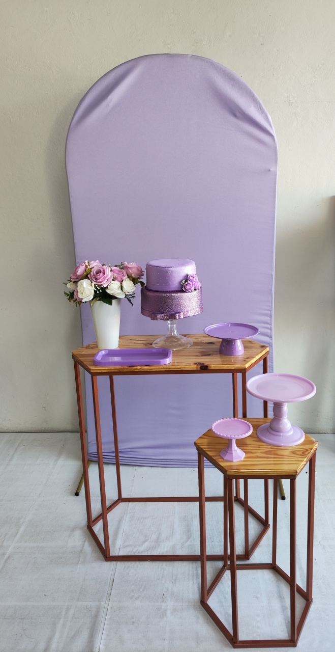 Kit Adulto Lilás - Mesa Rose - Elisete Festas Kit Pegue e Monte