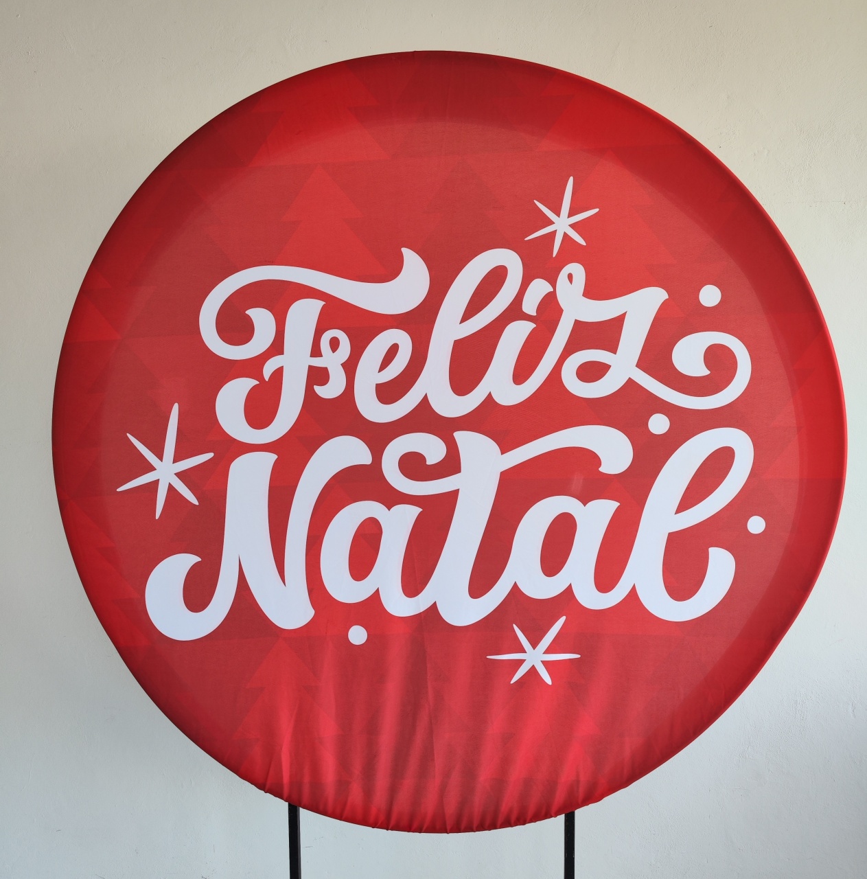 Painel Natal (Escrita/Vermelha) + Estrutura de 1.50 - Elisete Festas Kit Pegue e Monte