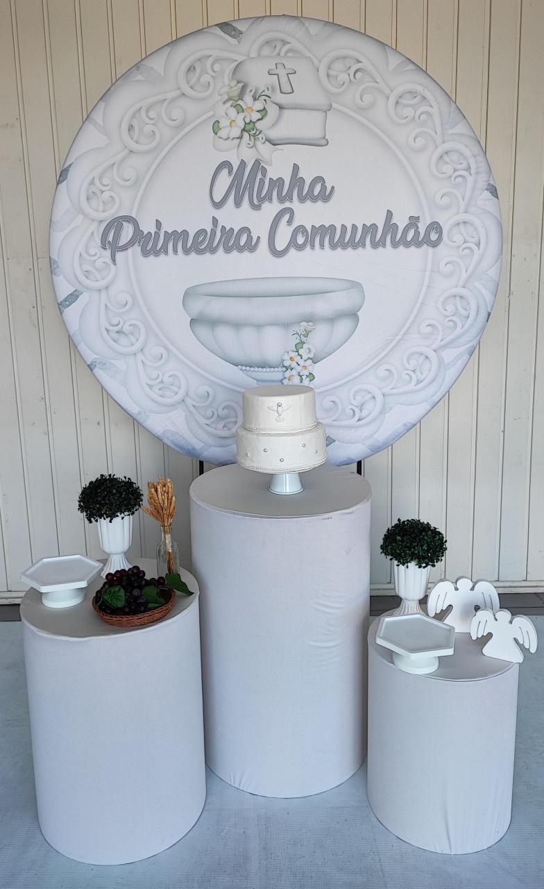 Kit Primeira Comunhão - Prata ( Opção 2) - Elisete Festas Kit Pegue e Monte