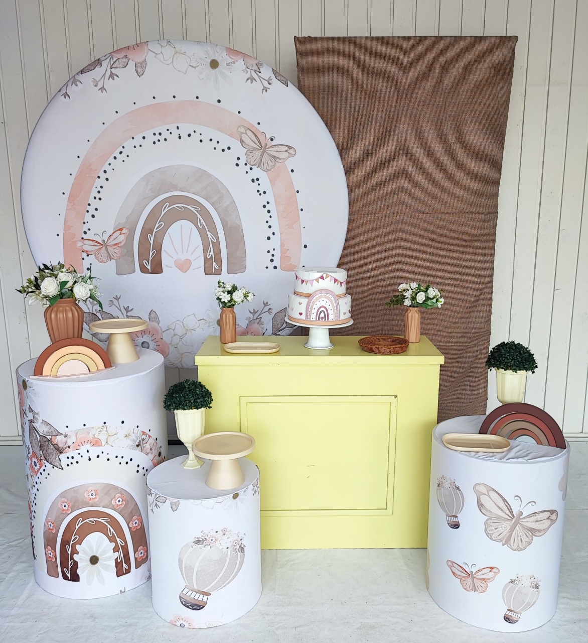 Kit  Arco Iris Boho  Plus - Elisete Festas Kit Pegue e Monte