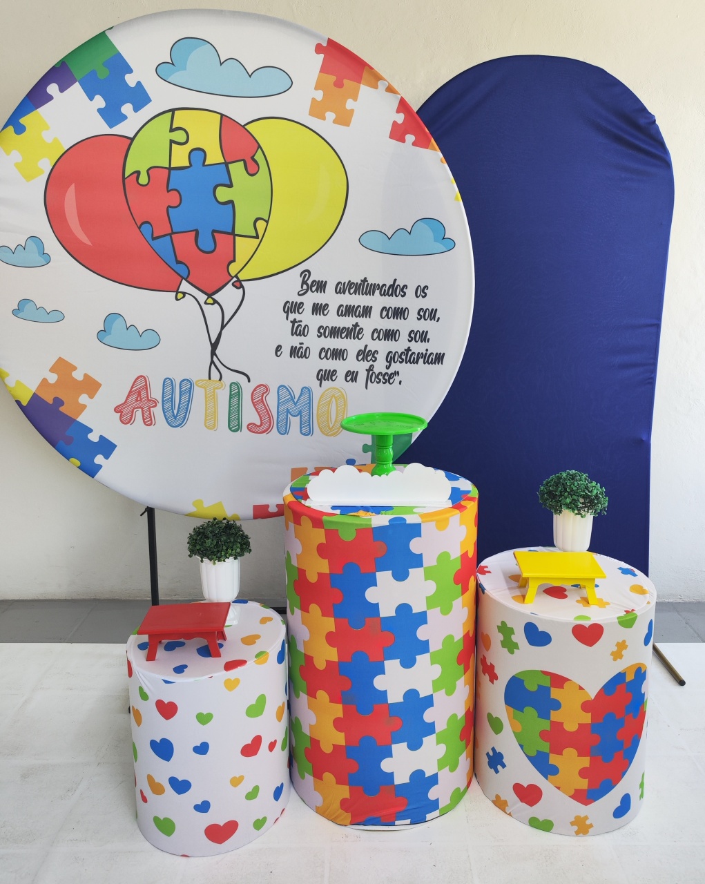 Kit Autismo Opção Plus  - Elisete Festas Kit Pegue e Monte
