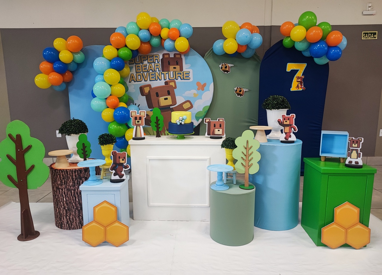 Montagem Super Bear Adventure - Elisete Festas Kit Pegue e Monte