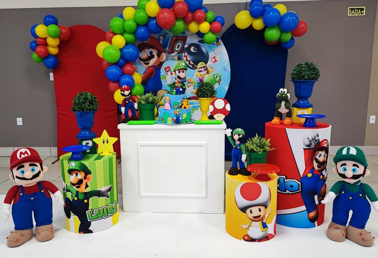 Montagem Super Mario  1 - Elisete Festas Kit Pegue e Monte