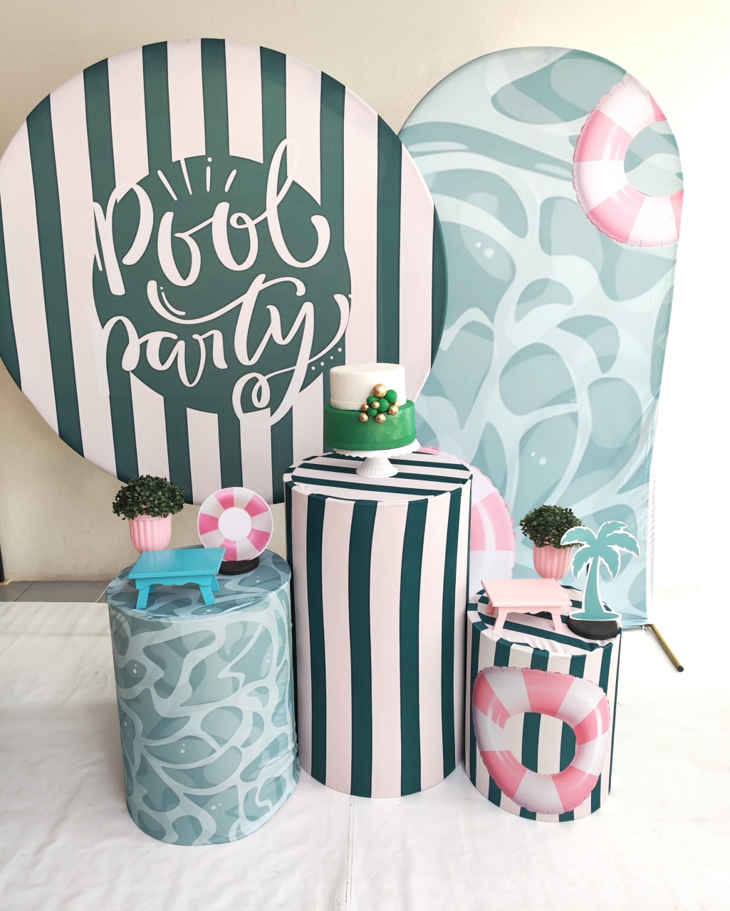 Kit Pooh Paty Verde E Rosa - Elisete Festas Kit Pegue e Monte