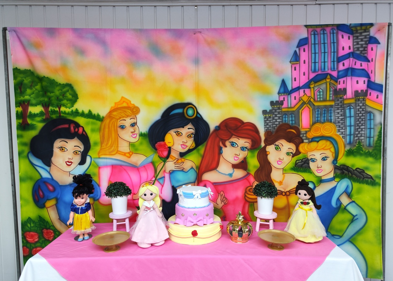 Kit Princesa Disney Retangular  - Elisete Festas Kit Pegue e Monte
