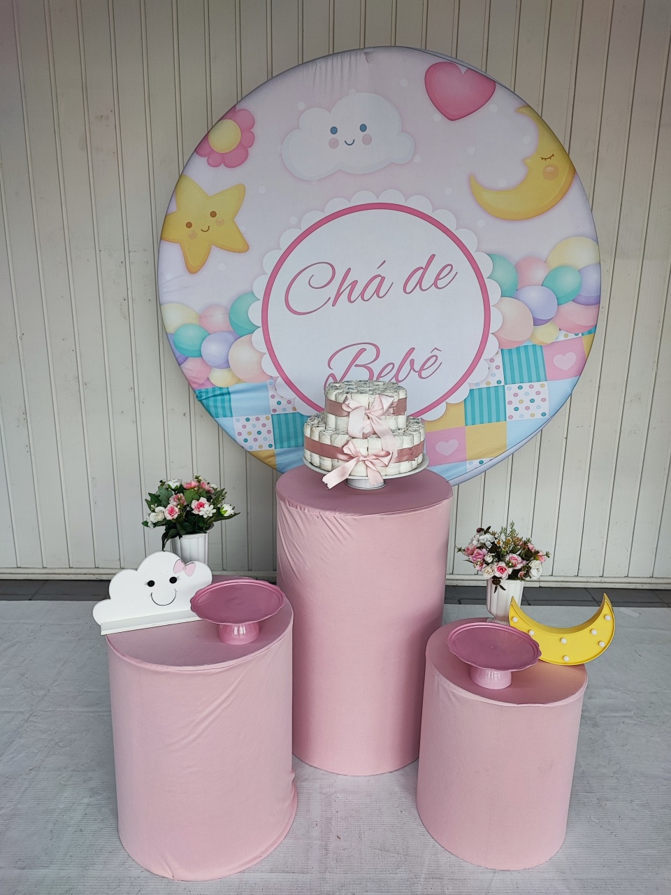 Kit Chá de Fralda Menina ( Colorida)  Opçao 2 - Elisete Festas Kit Pegue e Monte