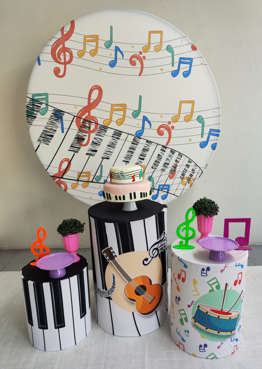 Kit Nota Musical Menina Opção 2 - Elisete Festas Kit Pegue e Monte