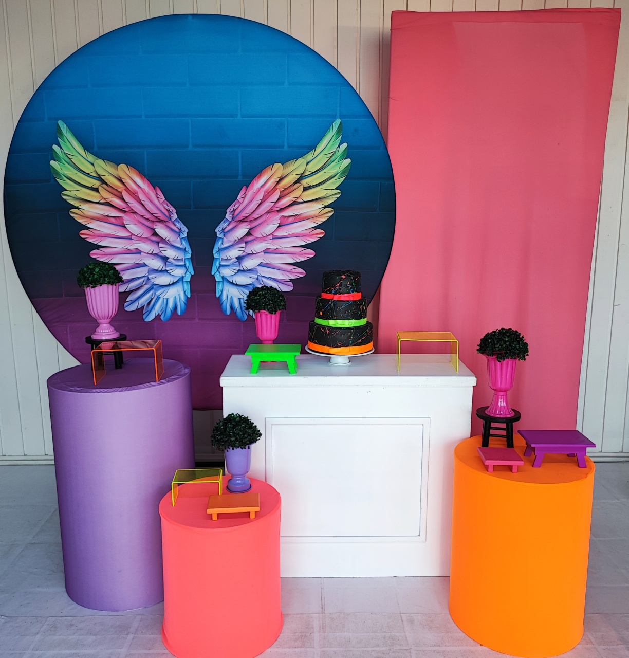 Kit Neon Asa  Colorido Opção Plus - Elisete Festas Kit Pegue e Monte