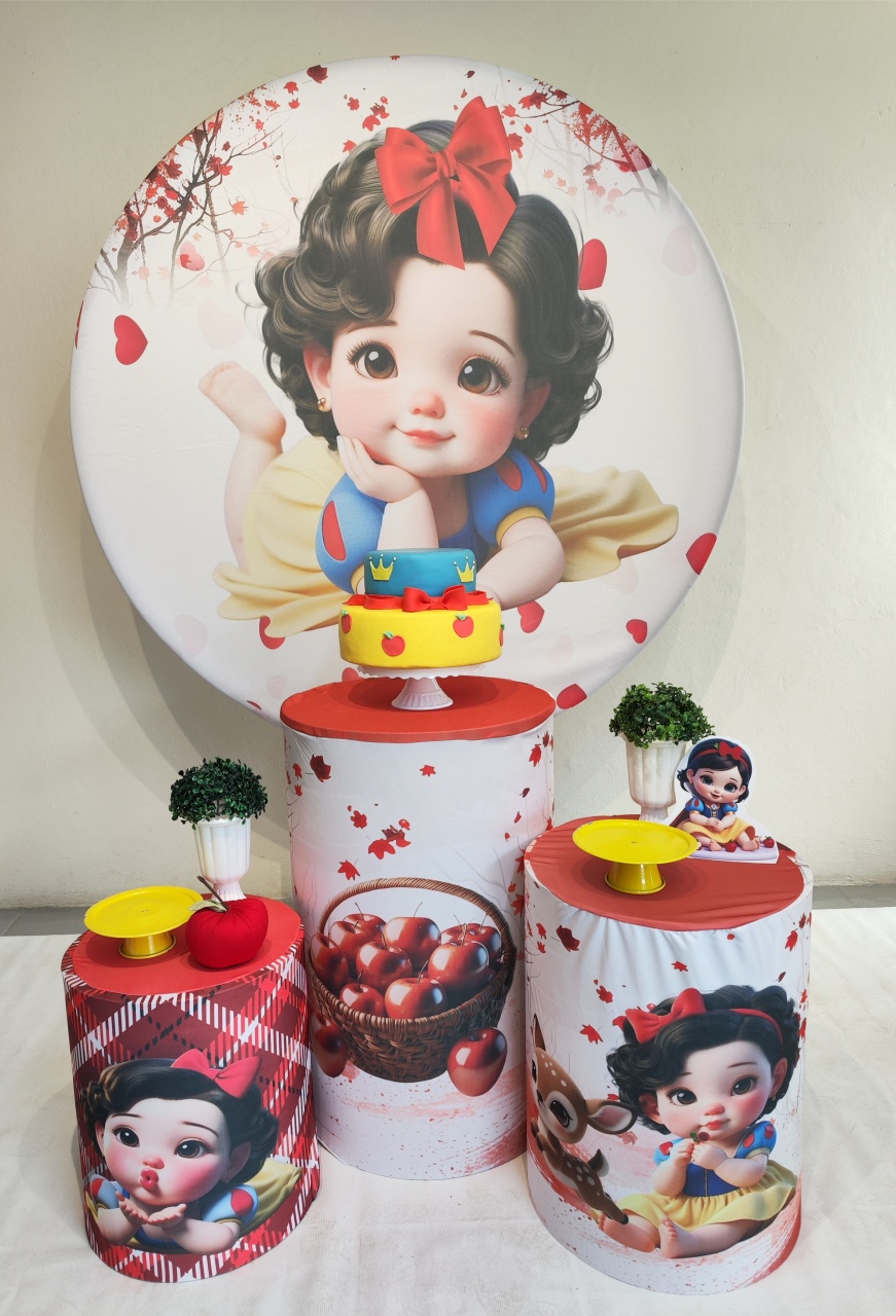 Kit Branca de Neve Cute 2 - Opção 2 - Elisete Festas Kit Pegue e Monte