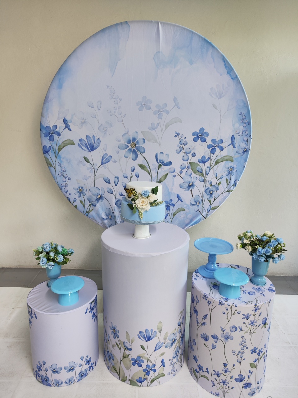 Kit Adulto Flor Azul Delicadas- Opção 2 - Elisete Festas Kit Pegue e Monte