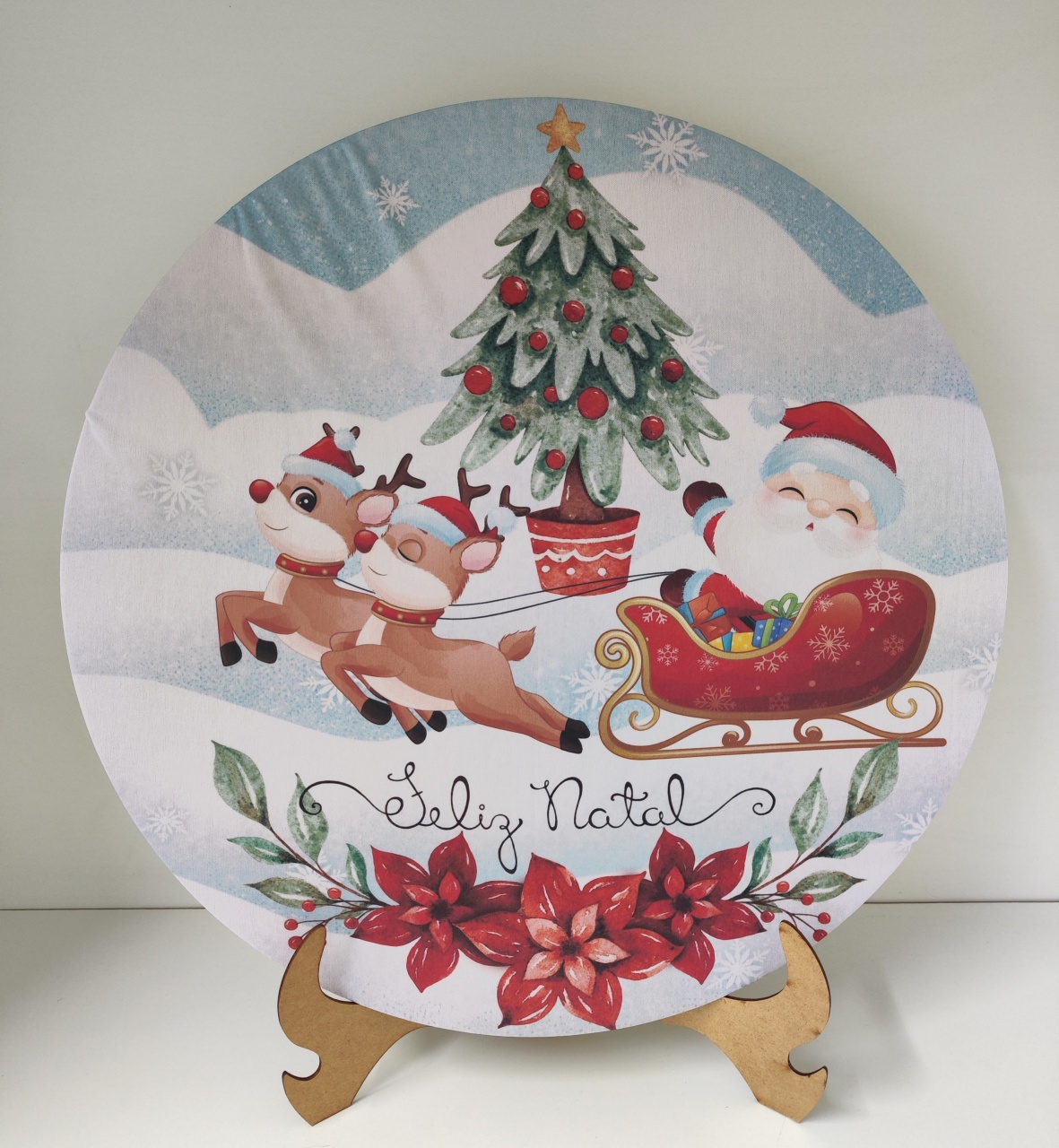 Mini Painel de Natal+ Suporte - Elisete Festas Kit Pegue e Monte